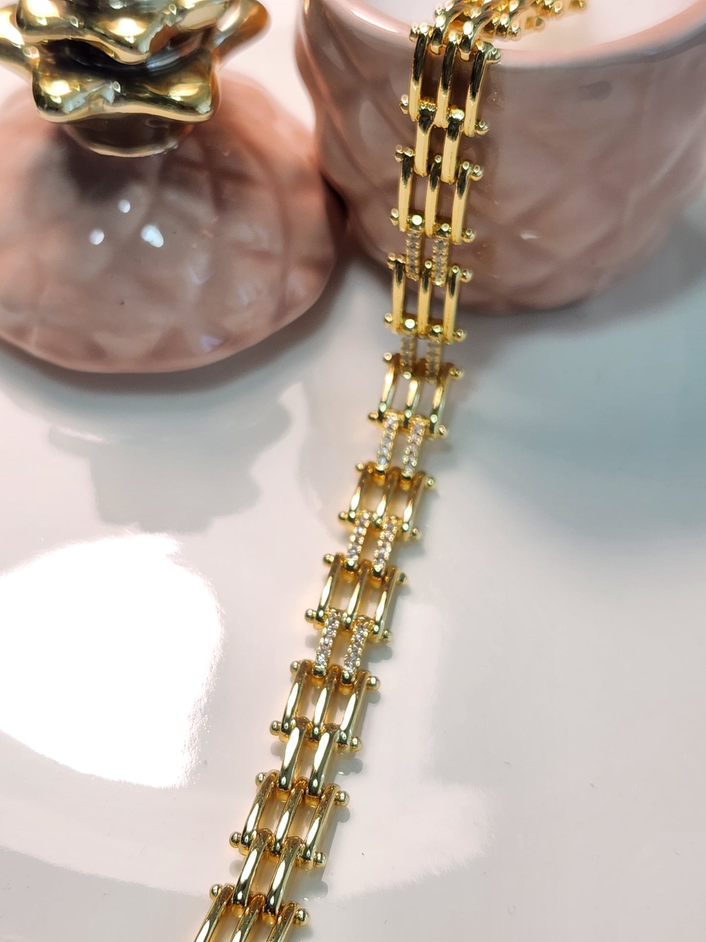 Pulsera rayas zirconia