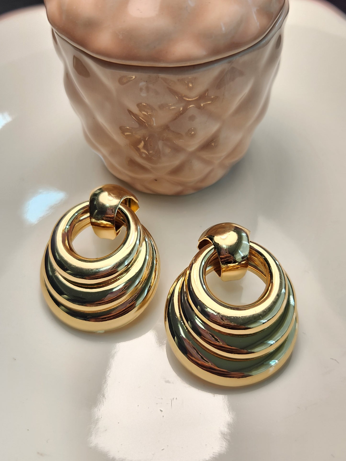 Arete chunky circulo espiral liso.