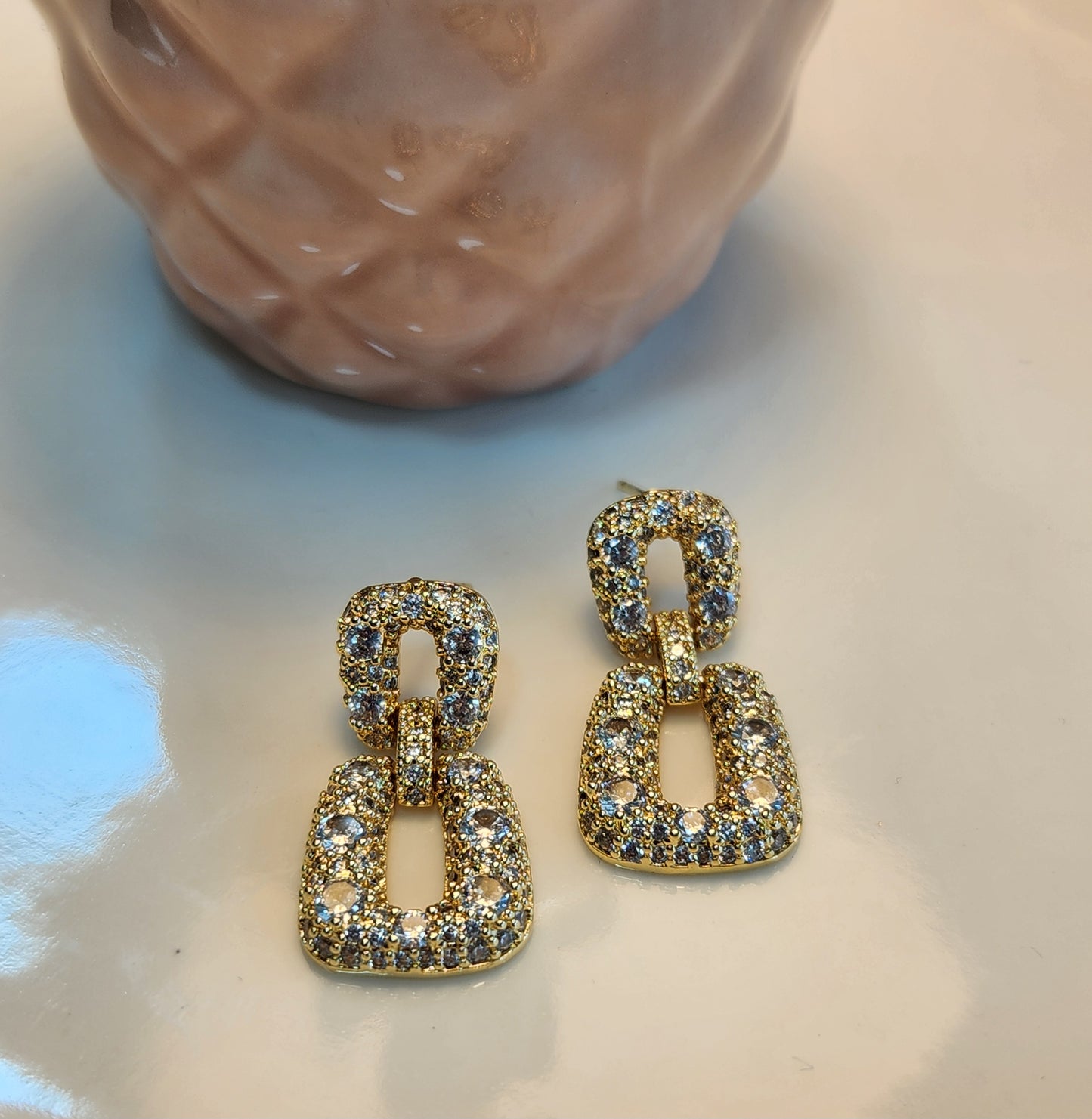 Arete doble eslabon zirconia