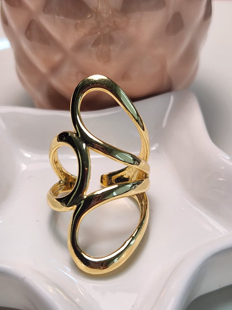 Anillo ajustable chunky gangol liso