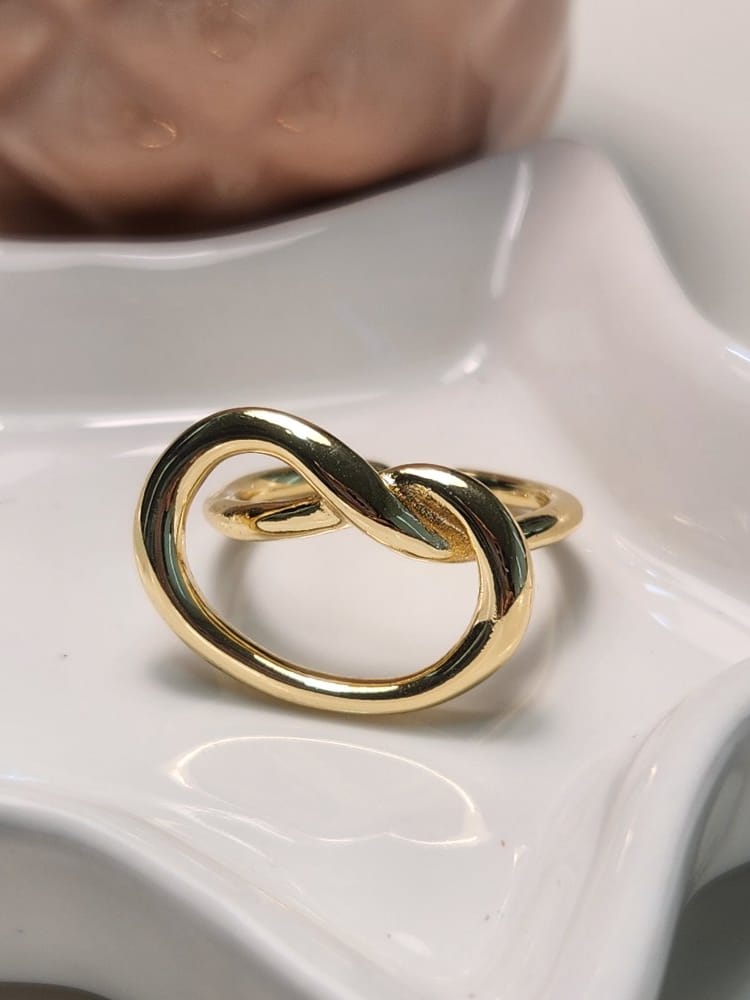 Anillo ajustable chunky nudo liso