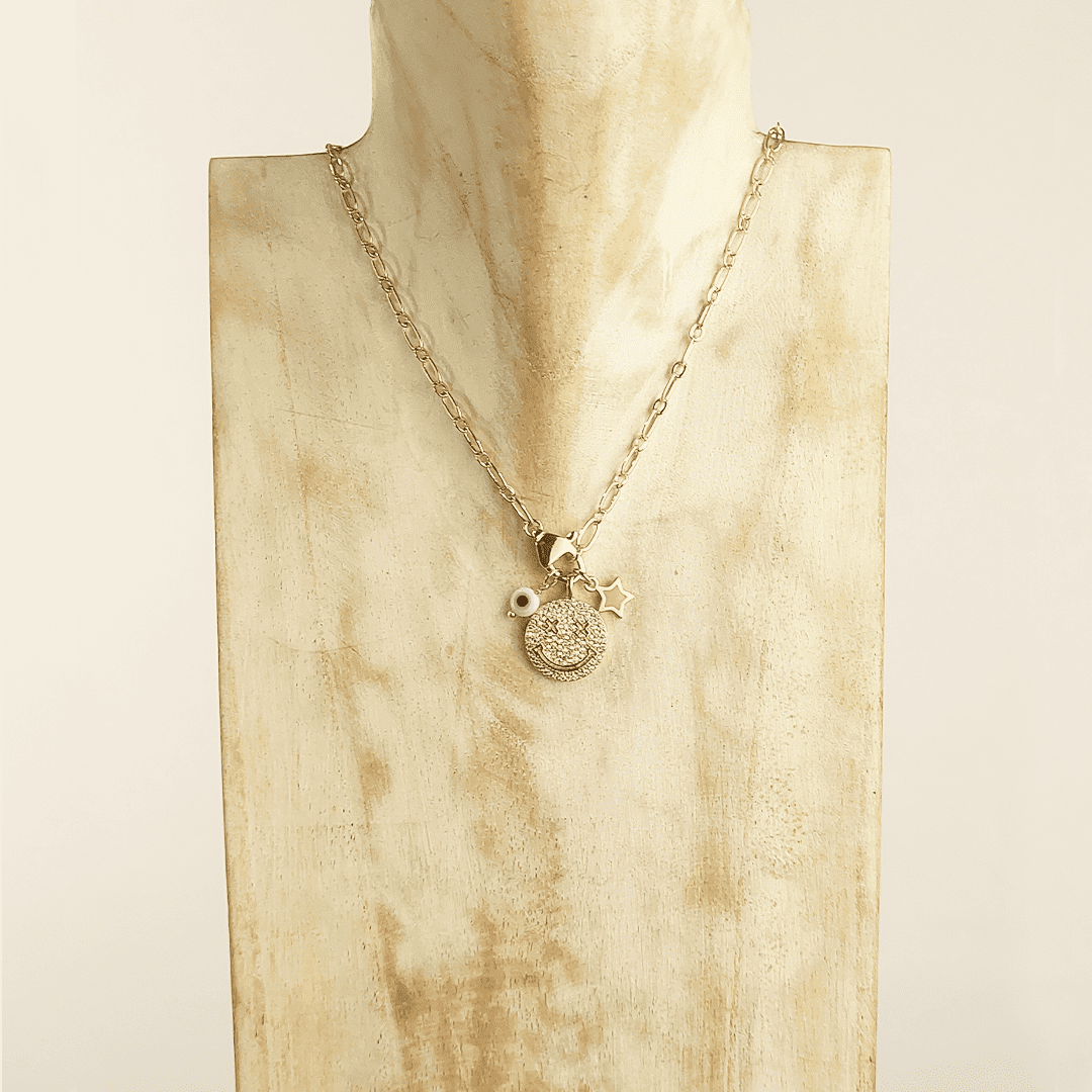 Collar de eslabones línea premium con dijes