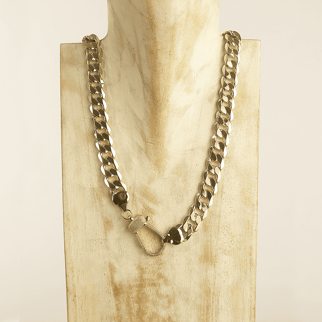 Collar de eslabones en chapa de oro
