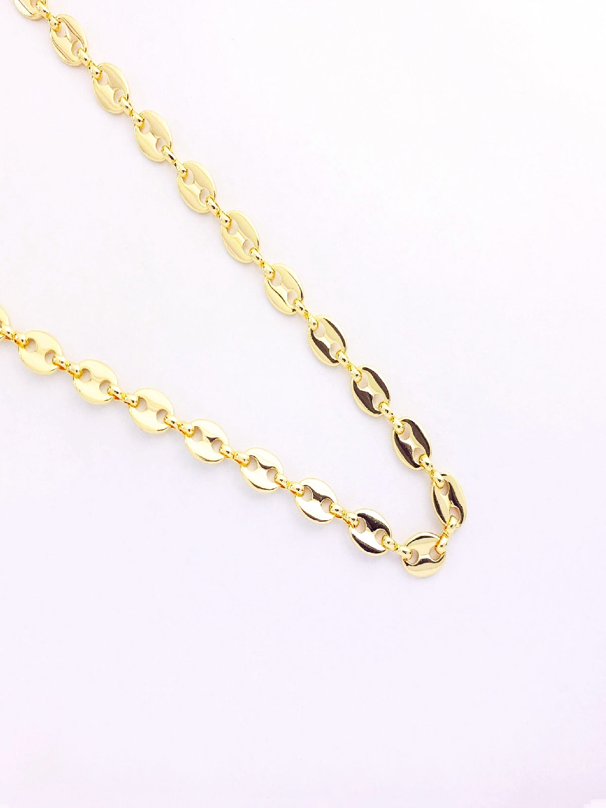 COLLAR CADENA BOTON EN CHAPA DE ORO