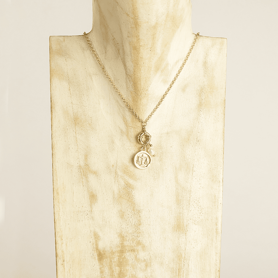 Collar de eslabones línea sodiaco libra