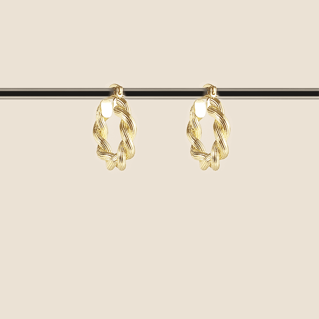 Aretes en chapa de oro