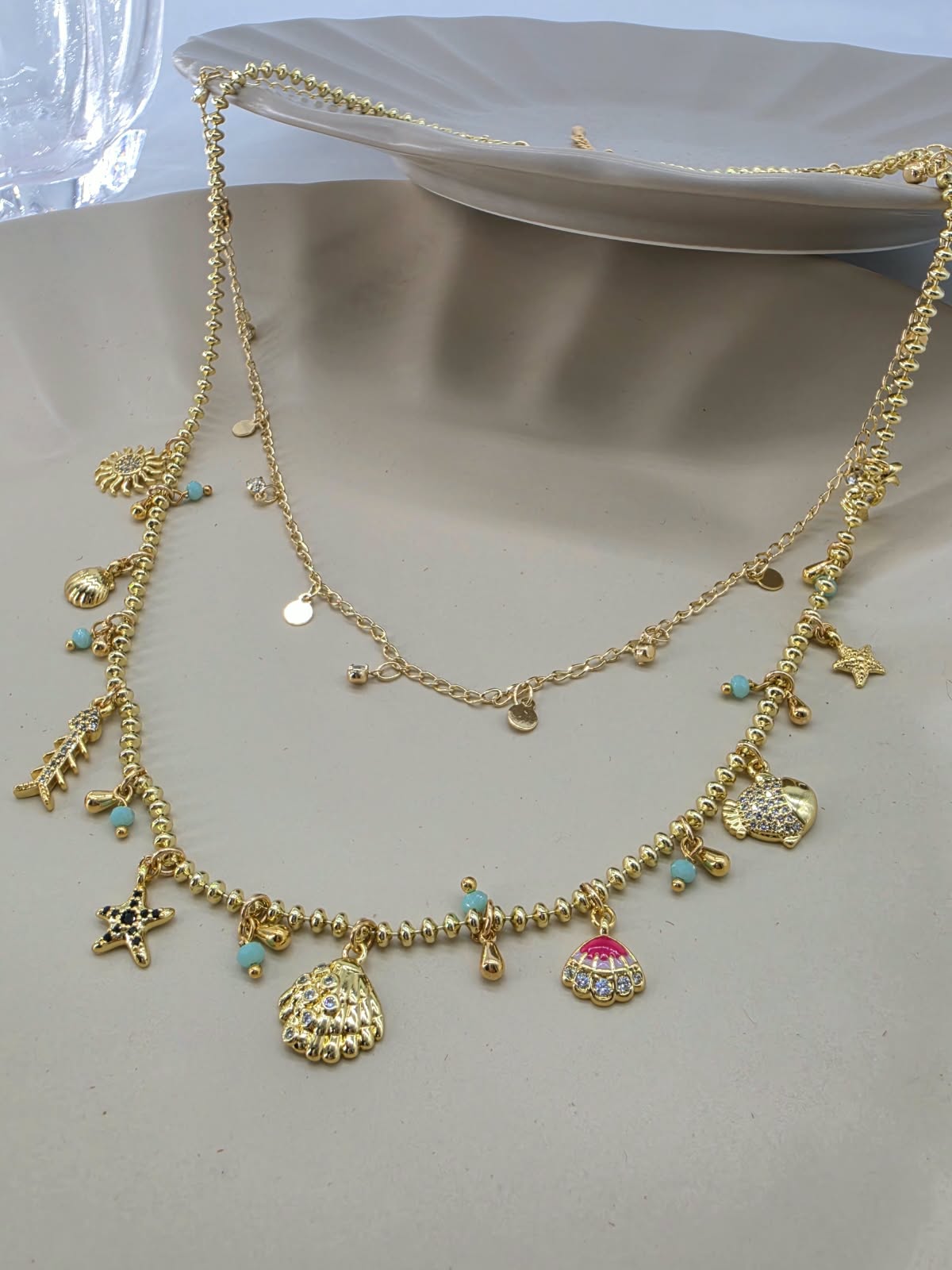 Collar doble multi dijes mar.