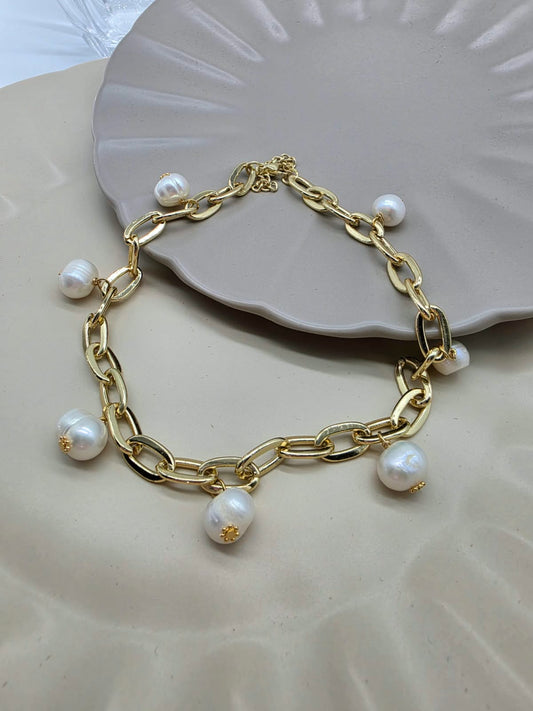 Choker perlas XL.