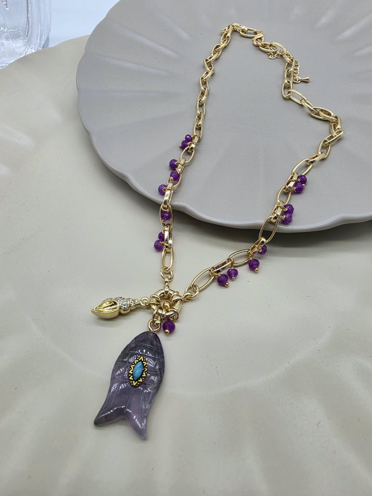 COLLAR PEZ AMATISTA