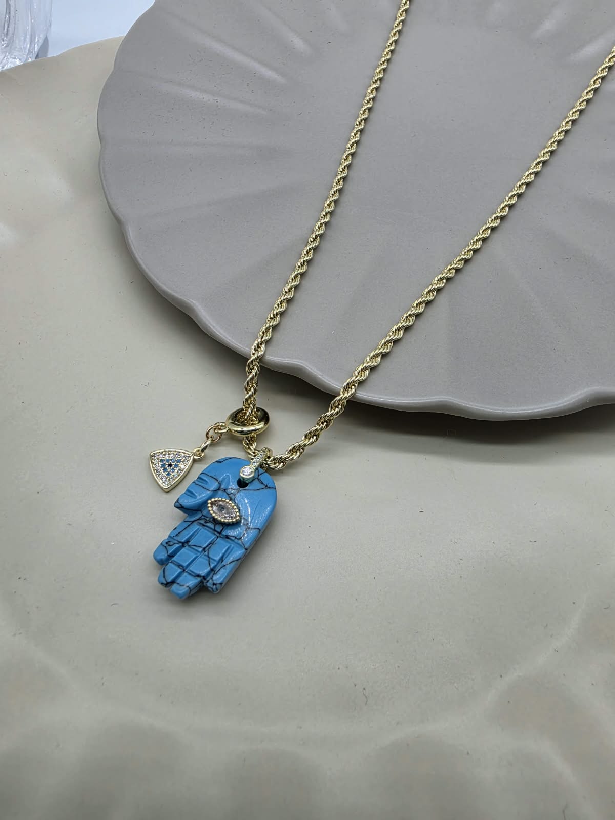 COLLAR TORSAL HAMSA TURQUESA