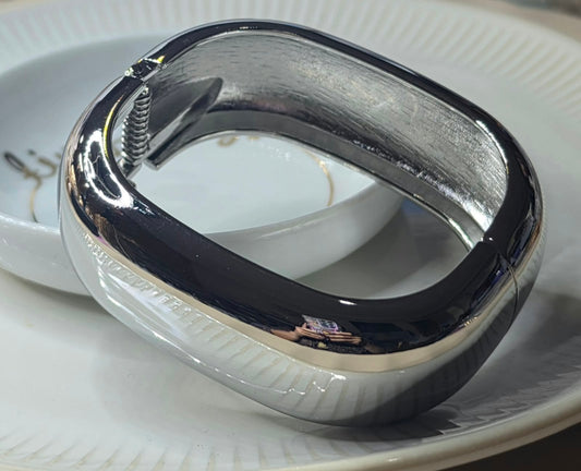 BRAZALETE RODIO CUADRADO GRANDE
