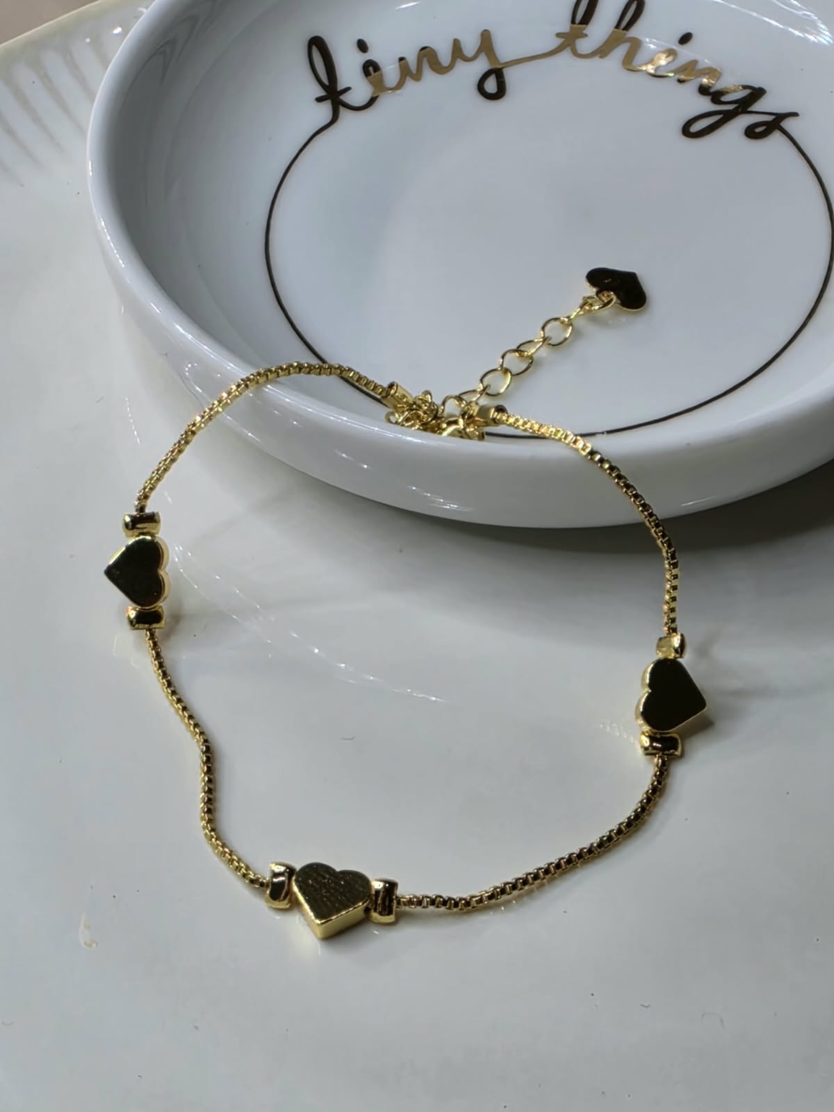 PULSERA CORAZONES PLANOS