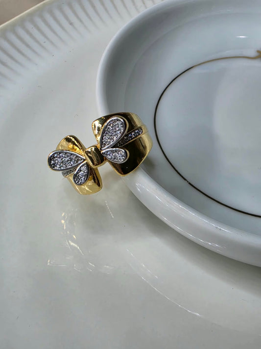 ANILLO BICHO ZIRCONIA CON RODIO