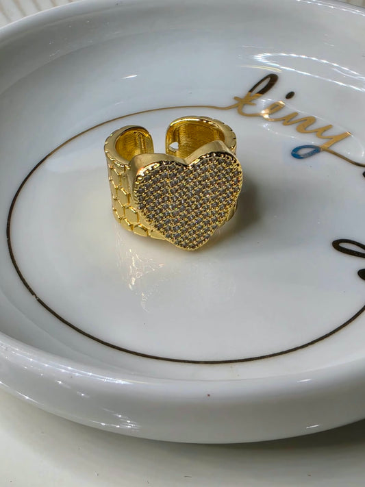 ANILLO CORAZON ZIRCONIA