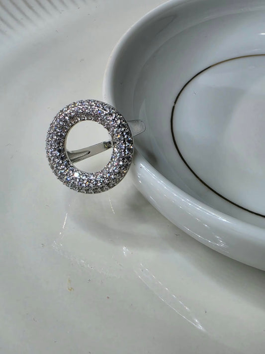 ANILLO RODIO CIRCULO ZIRCONIA