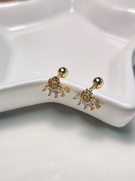 Broquel abanico circulo zirconia