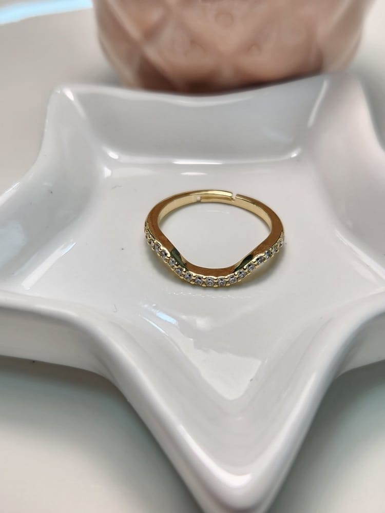Anillo ajustable onda zirconia