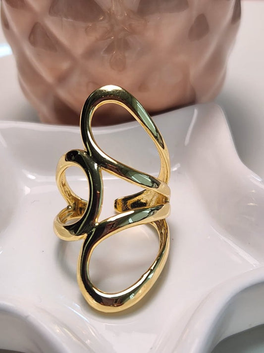 Anillo ajustable chunky gangol liso