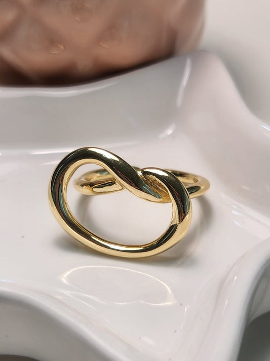 Anillo ajustable chunky nudo liso