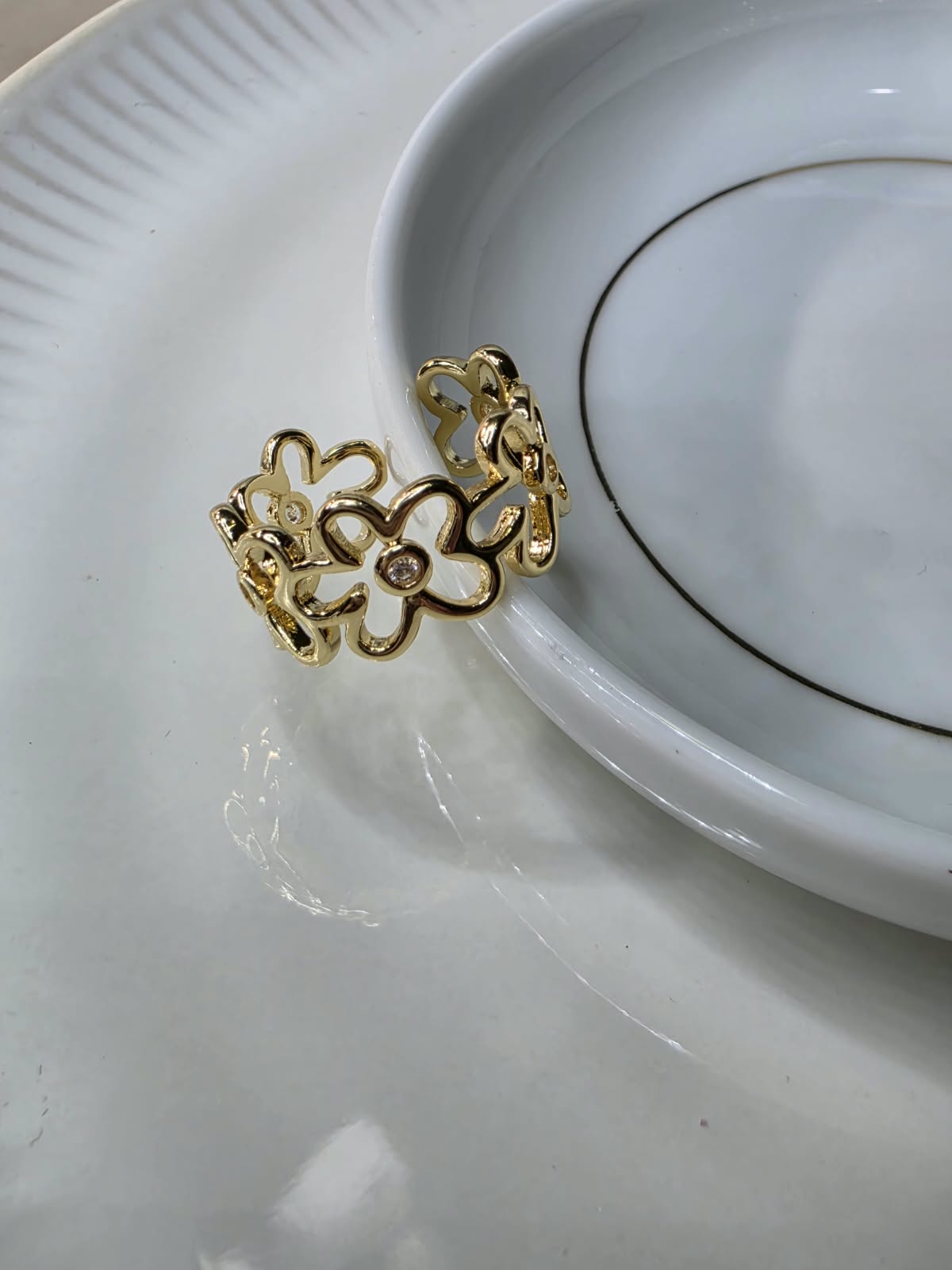 ANILLO FLORES LISO