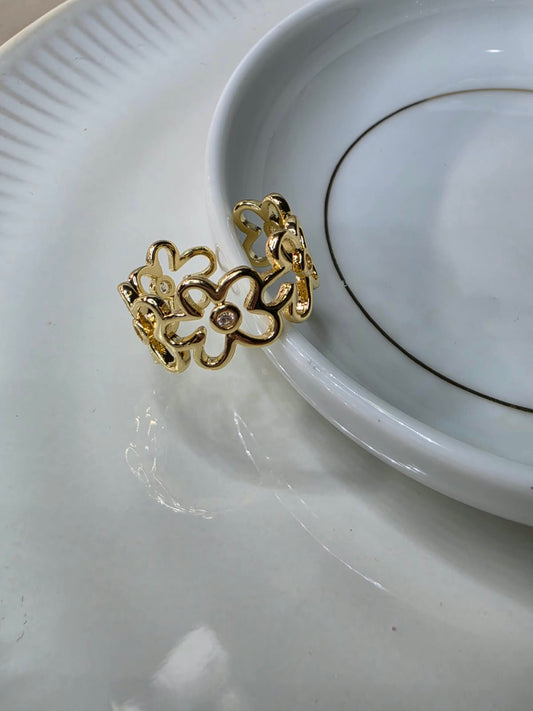 ANILLO FLORES LISO