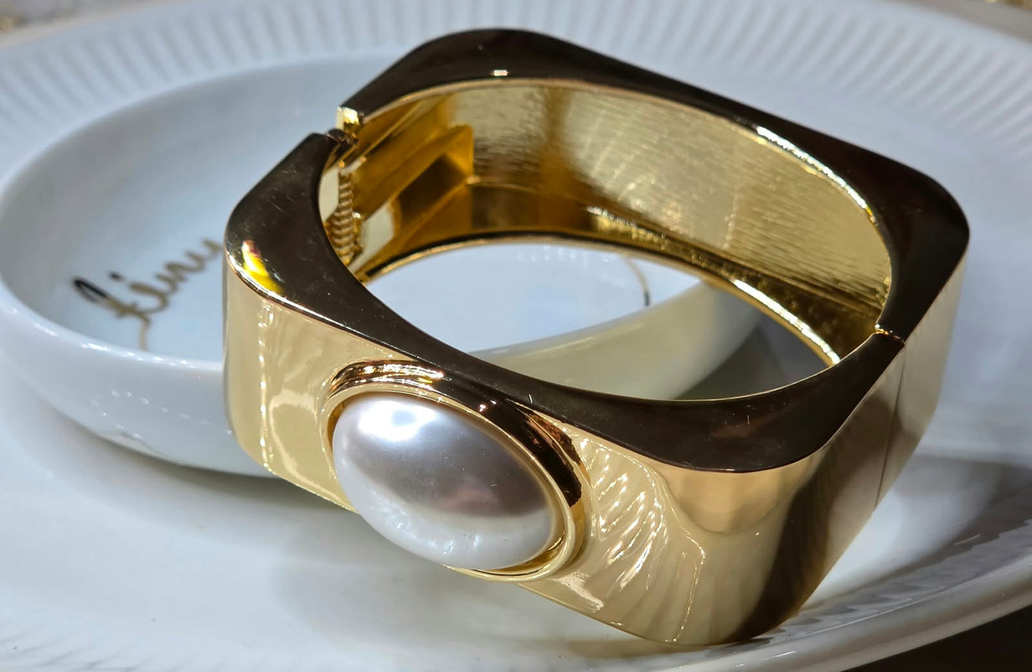 BRAZALETE CUADRADO PERLA