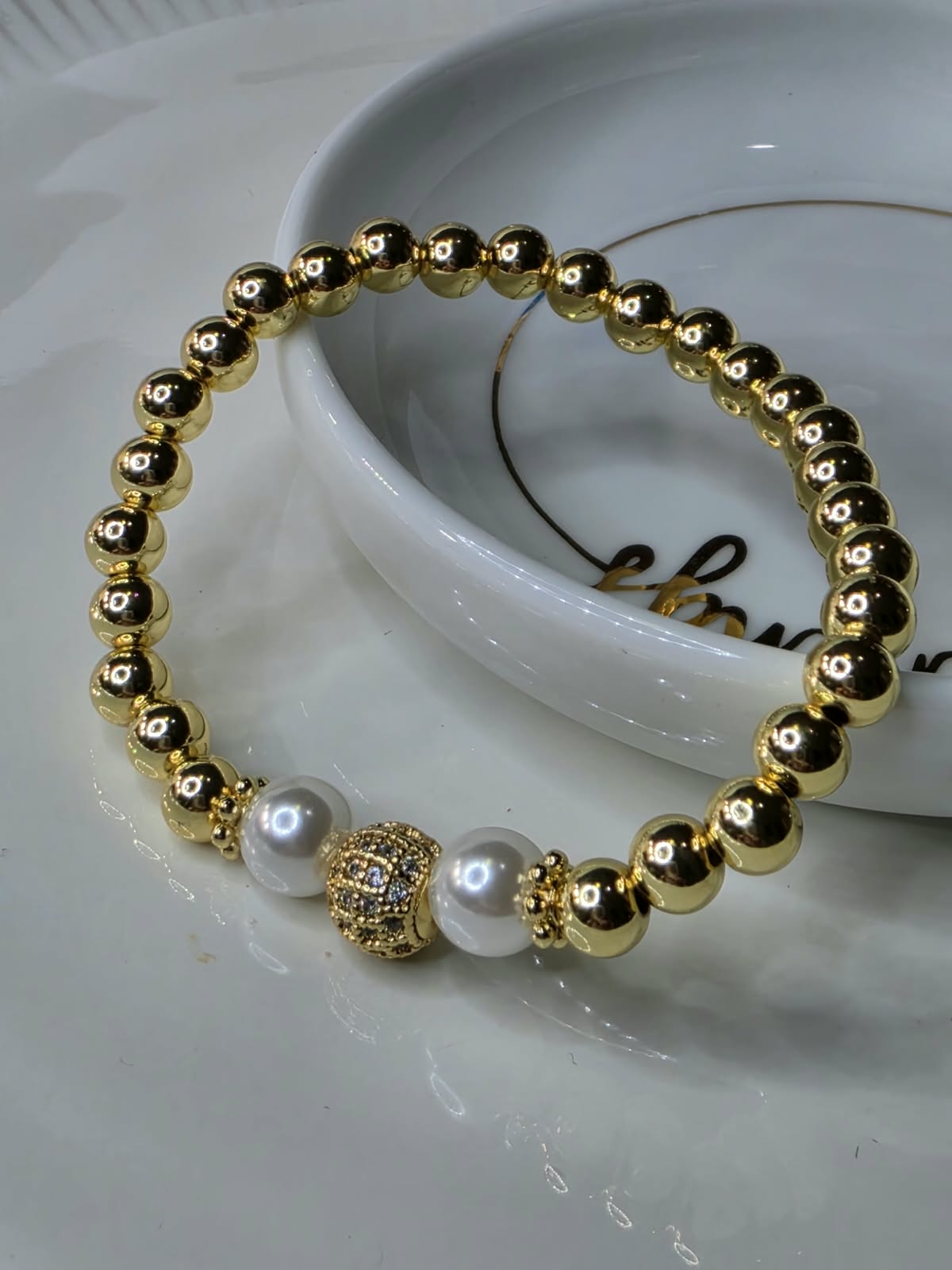 PULSO BOLAS BOLA ZIRCONIA Y PERLAS