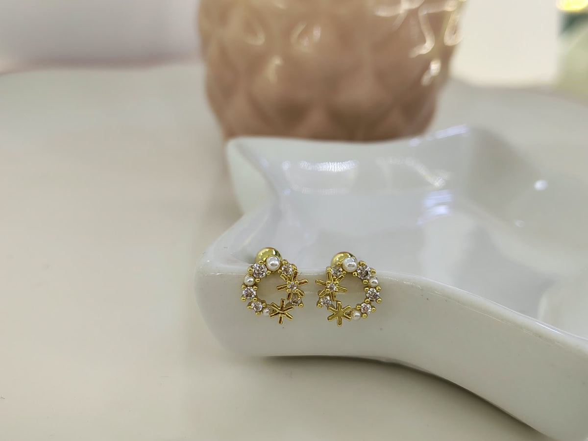BROQUEL CIRCULO FLORES PERLITAS
