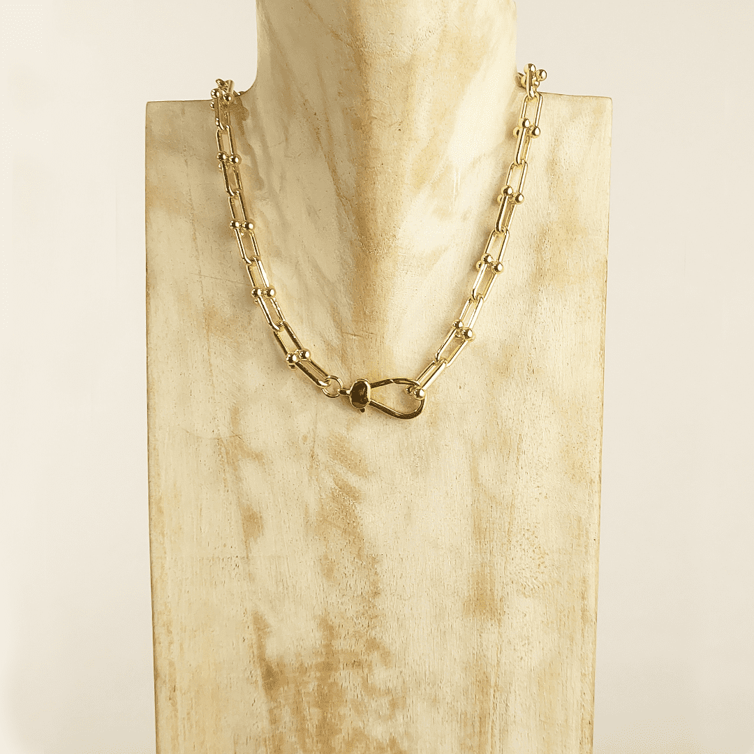 Collar de eslabones en chapa de oro