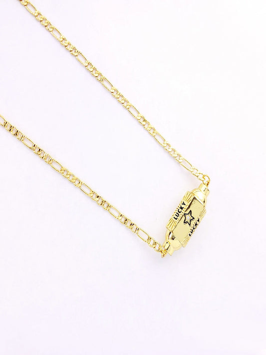 COLLAR BARRIL LUCKY EN CHAPA DE ORO