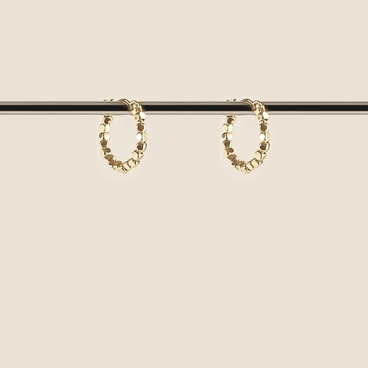 Aretes en chapa de oro