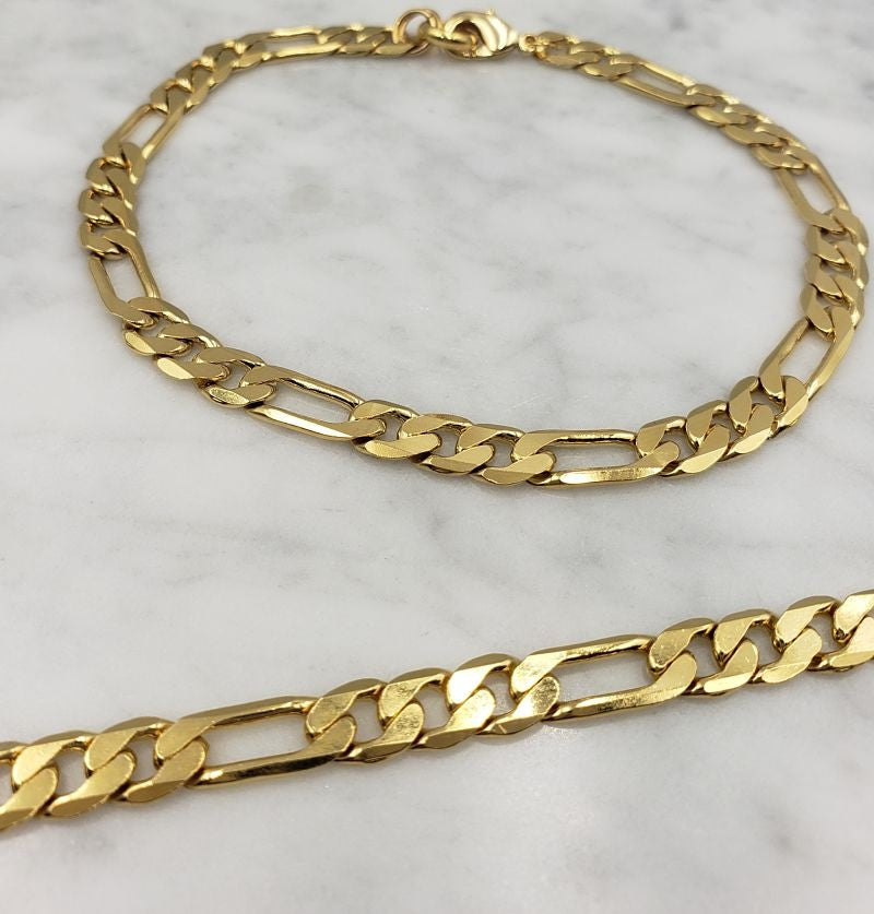 TOBILLERA CARTIER GRUESA EN CHAPA DE ORO 14K