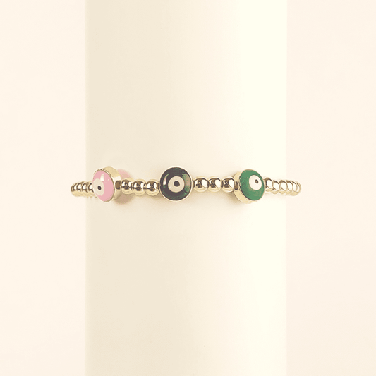 Pulsera con ojos turcos de colores